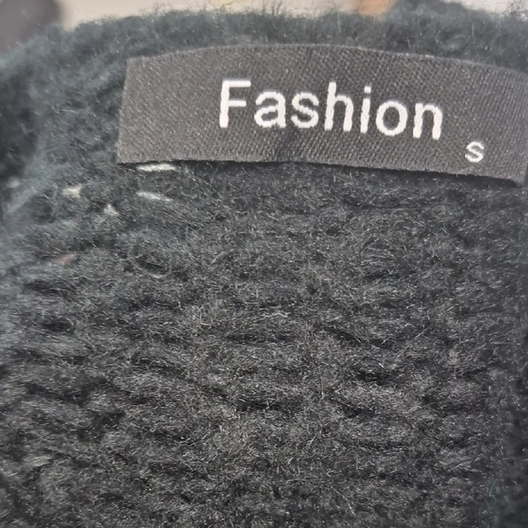 Black Sweater with Rock & Love Design - Picture 2 of 8